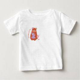 子供時代の喜びかわいいクマベビーTシャツ ベビーTシャツ