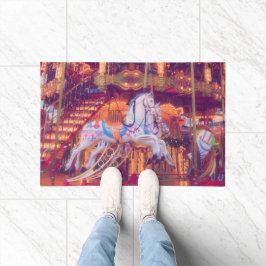 子供時代の夢 – 古い馬回転木馬 ドアマット