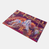 子供時代の夢 – 古い馬回転木馬 ドアマット (アングル)