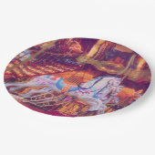 子供時代の夢 – 古い馬回転木馬 ペーパープレート (アングル)