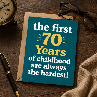 子供時代の最初の70年が最も厳しい カード