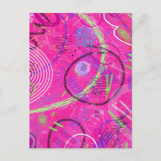 子供時代の記憶 アブストラクトアート ポストカード (正面)