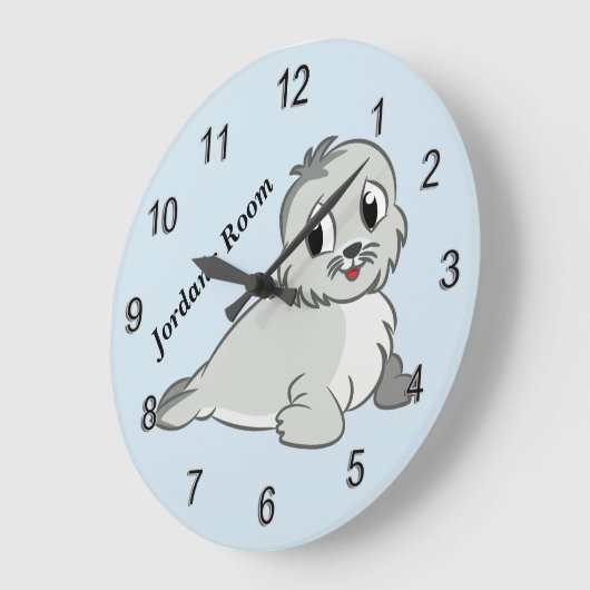 子供時計かわいいベビーシール ラージ壁時計 (傾斜)