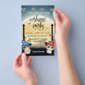 子供服パーティーハロウィーン招待状 チラシ (ハンドル)