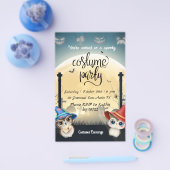 子供服パーティーハロウィーン招待状 チラシ (シングル)