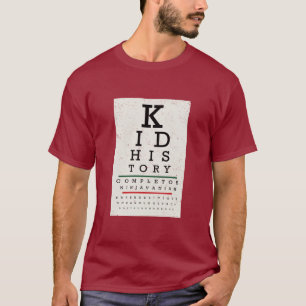 "子供歴史"の視力検査表 Tシャツ