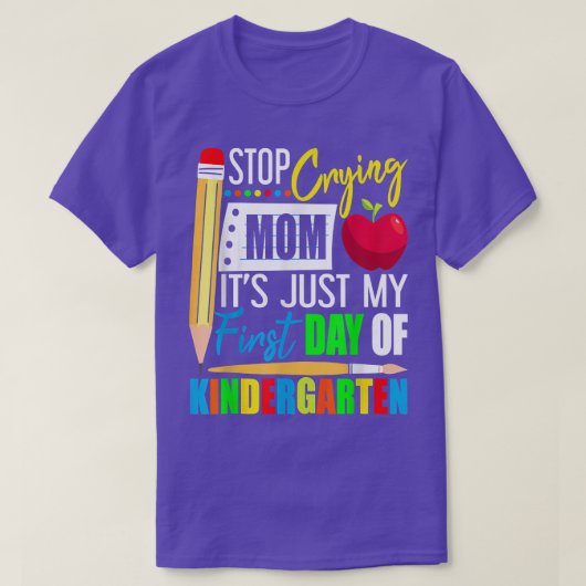 子供泣くのやめてよ ただの初日だからさ Tシャツ (デザイン正面)