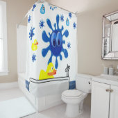 子供浴時間イエローアヒル シャワーカーテン (インサイチュ)