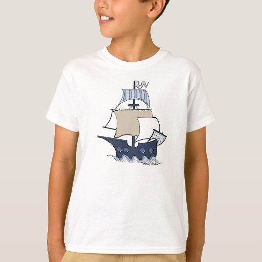 子供海賊船Tシャツ Tシャツ (正面)