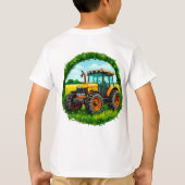 子供用おもちゃトラクター Tシャツ (裏面)