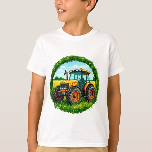子供用おもちゃトラクター Tシャツ (正面)