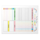 子供用お手伝いチャートメモ帳（特典付き） ノートパッド (正面)