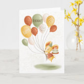 子供用かわいいパーティーマウス誕生日カード カード (黄色い花)