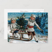 子供用そり ポストカード (正面/裏面)