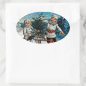 子供用そり 楕円形シール (バッグ)