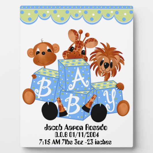 子供用にパーソナライズ保存画像誕生あなたのプラーク フォトプラーク (正面)