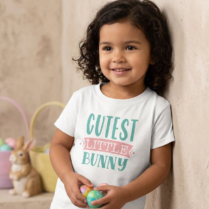 子供用のかわいいウサギのイースターTシャツ ベビーTシャツ