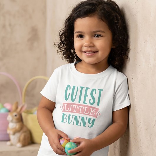 子供用のかわいいウサギのイースターTシャツ ベビーTシャツ
