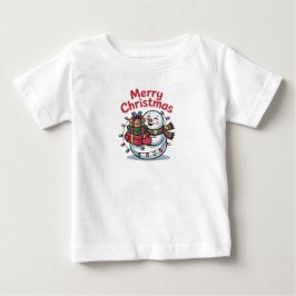 子供用のかわいいクリスマスTシャツ ベビーTシャツ