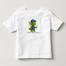 子供用のかわいい野球恐竜Tシャツ トドラーTシャツ