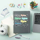 子供用のカスタムネーム コンターデカール シール (iPadカバー)