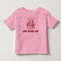 子供用のキュートなバースデーキャンドルTシャツ