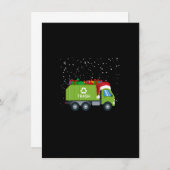 子供用のクリスマスのゴミのトラックシャツ 招待状 (正面/裏面)