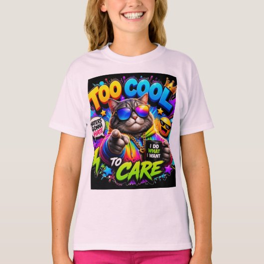 子供用のクールなグラフィックTシャツ Tシャツ (正面)