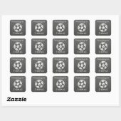 子供用のラベル - サッカーブラックボード | 防水 スクエアシール (シート)