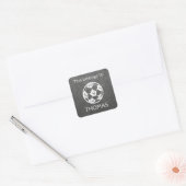 子供用のラベル - サッカーブラックボード | 防水 スクエアシール (封筒)