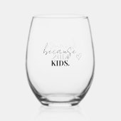 子供用のワおもしろいイングラス ステムなしワイングラス (正面)