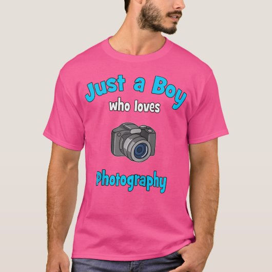 子供用の写真撮影Tシャツ キッズフォトグラフィー ベ Tシャツ (正面)