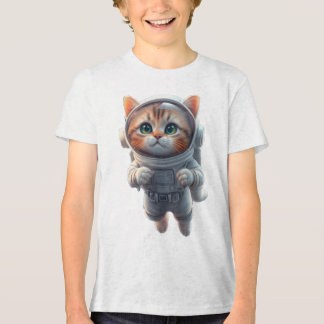 子供用の宇宙猫探検 トライブレンドTシャツ