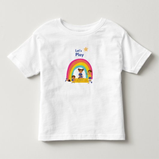 子供用のLet's play Tシャツ (正面)