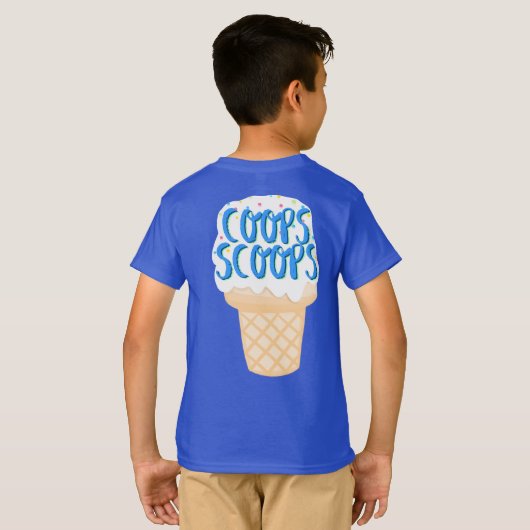 子供用アイスクリームTシャツ Tシャツ (裏面フル)