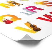 子供用アルファベットキャンバス印刷 ポスター (角)