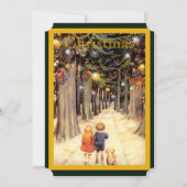 子供用インクリスマスレーンフラットフォトカード 招待状 (正面)