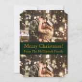 子供用インクリスマスレーンフラットフォトカード 招待状 (裏面)