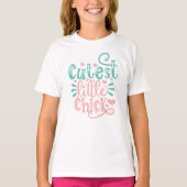 子供用イースターTシャツ かわいいひよこデザイン Tシャツ (正面)