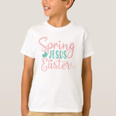 子供用イースターTシャツ 春のイエス様 Tシャツ (正面)