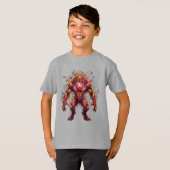 子供用エピック・ファイアーモンスター・グラフィティ衣類 Tシャツ (正面フル)