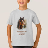 子供用オーダーメイドの馬 Tシャツ (正面)