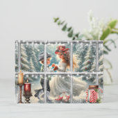 子供用カウボーイクリスマスワルツクリスマスカード シーズンカード (スタンド正面)