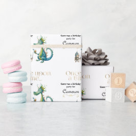 子供用クラシック童話ドラゴンと騎士 ラッピングペーパー