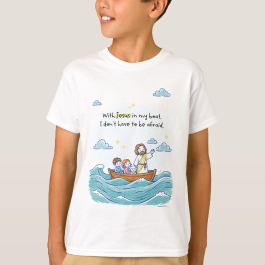 子供用クリスチャン信仰ベースの聖書子供 Tシャツ (正面)