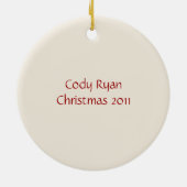 子供用クリスマスドッグオーナメント セラミックオーナメント (裏面)