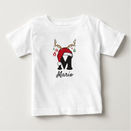 子供用クリスマスレターTシャツ ベビーTシャツ