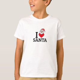 子供用クリスマスTシャツ「サンタさん大好き」 - かわいいホリデー Tシャツ
