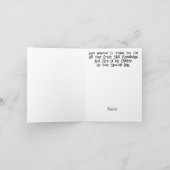 子供用グリーティングカードを持つ女性小児科医 カード (内部)