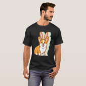 子供用コーギー ウサギの耳 イースター かわいい犬 子犬 BO Tシャツ (正面フル)
